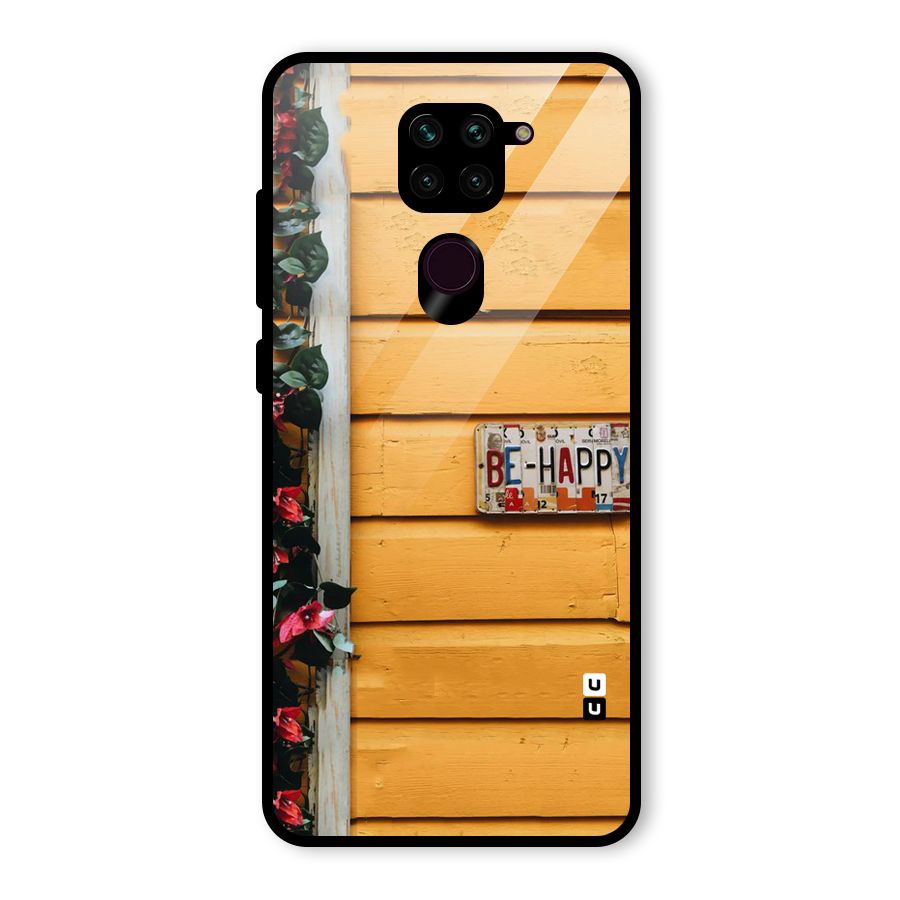 Be Happy Yellow Wall Glass Back Case for Redmi Note 9