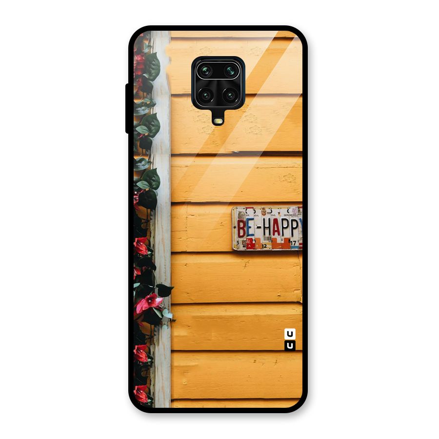 Be Happy Yellow Wall Glass Back Case for Redmi Note 9 Pro Max