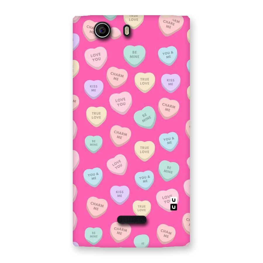Be Mine Hearts Pattern Back Case for Canvas Nitro 2 E311