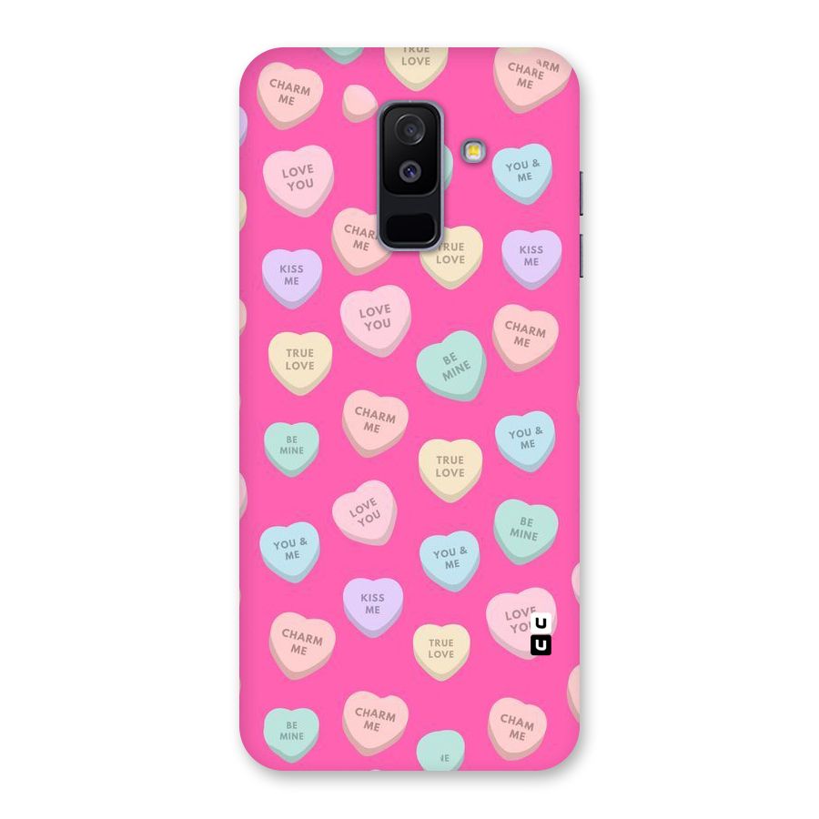 Be Mine Hearts Pattern Back Case for Galaxy A6 Plus