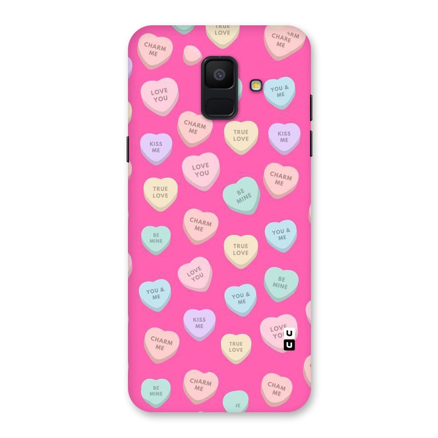 Be Mine Hearts Pattern Back Case for Galaxy A6 (2018)
