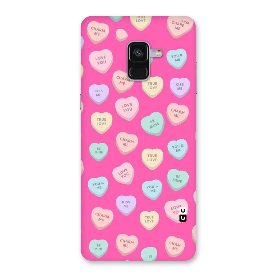 Be Mine Hearts Pattern Back Case for Galaxy A8 Plus