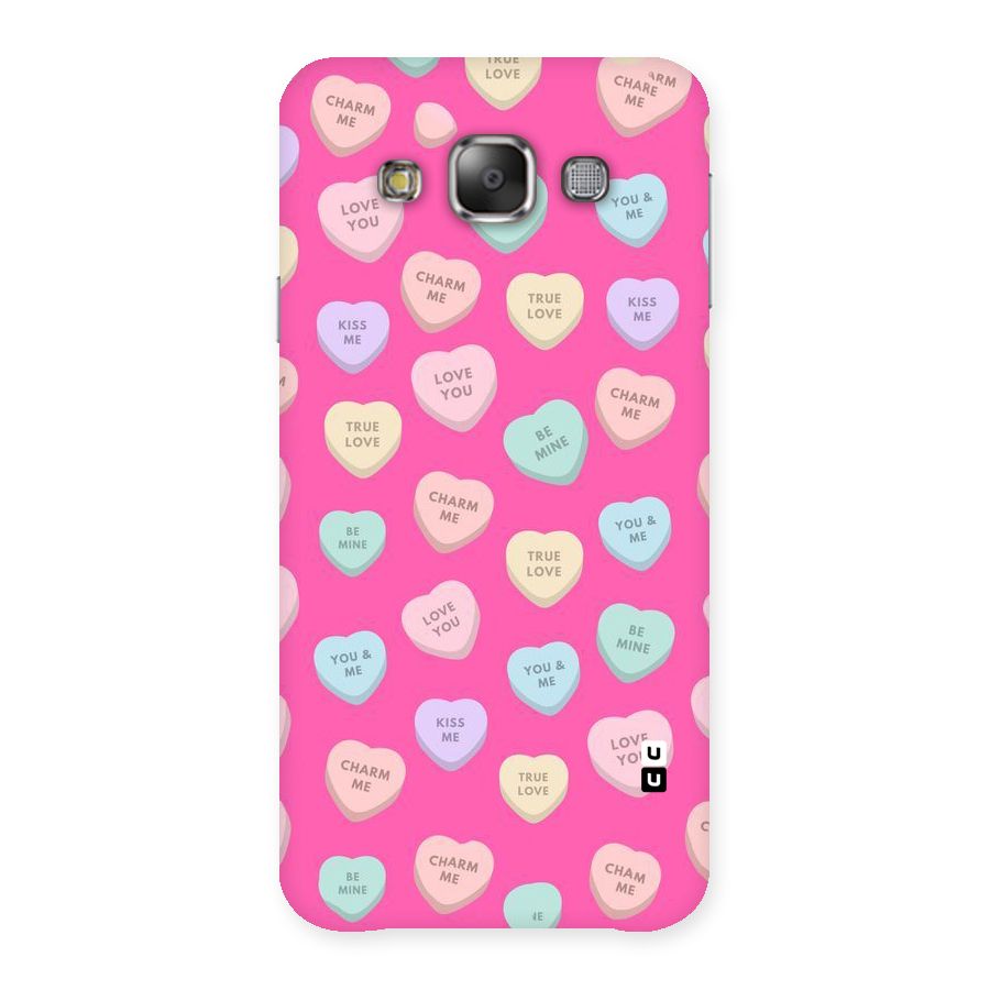 Be Mine Hearts Pattern Back Case for Galaxy E7