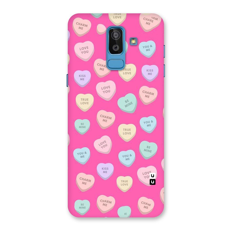 Be Mine Hearts Pattern Back Case for Galaxy J8