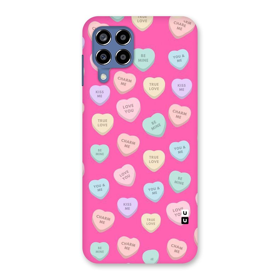 Be Mine Hearts Pattern Back Case for Galaxy M53 5G