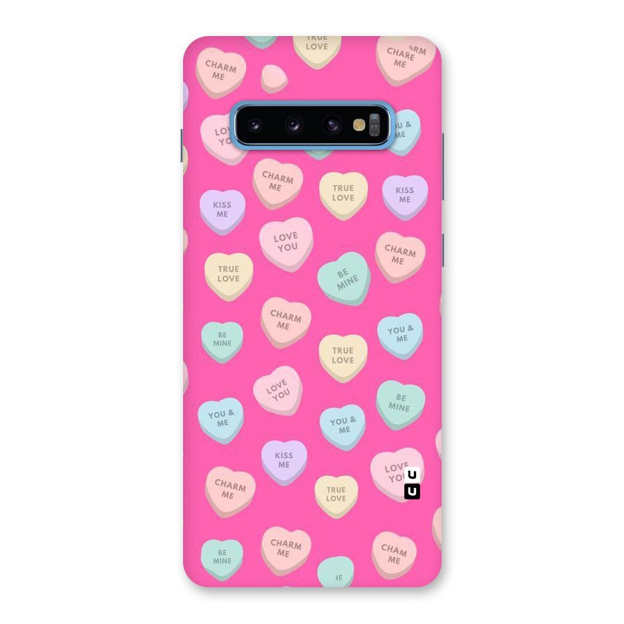 Be Mine Hearts Pattern Back Case for Galaxy S10 Plus
