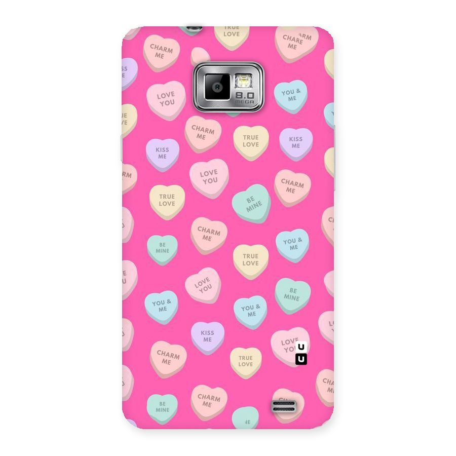 Be Mine Hearts Pattern Back Case for Galaxy S2