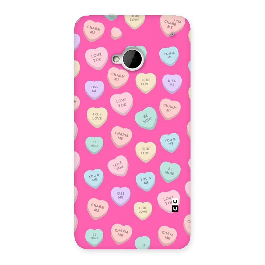 Be Mine Hearts Pattern Back Case for HTC One M7