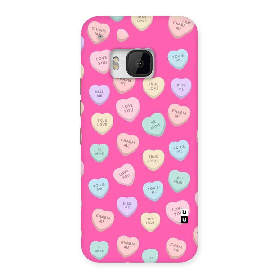 Be Mine Hearts Pattern Back Case for HTC One M9