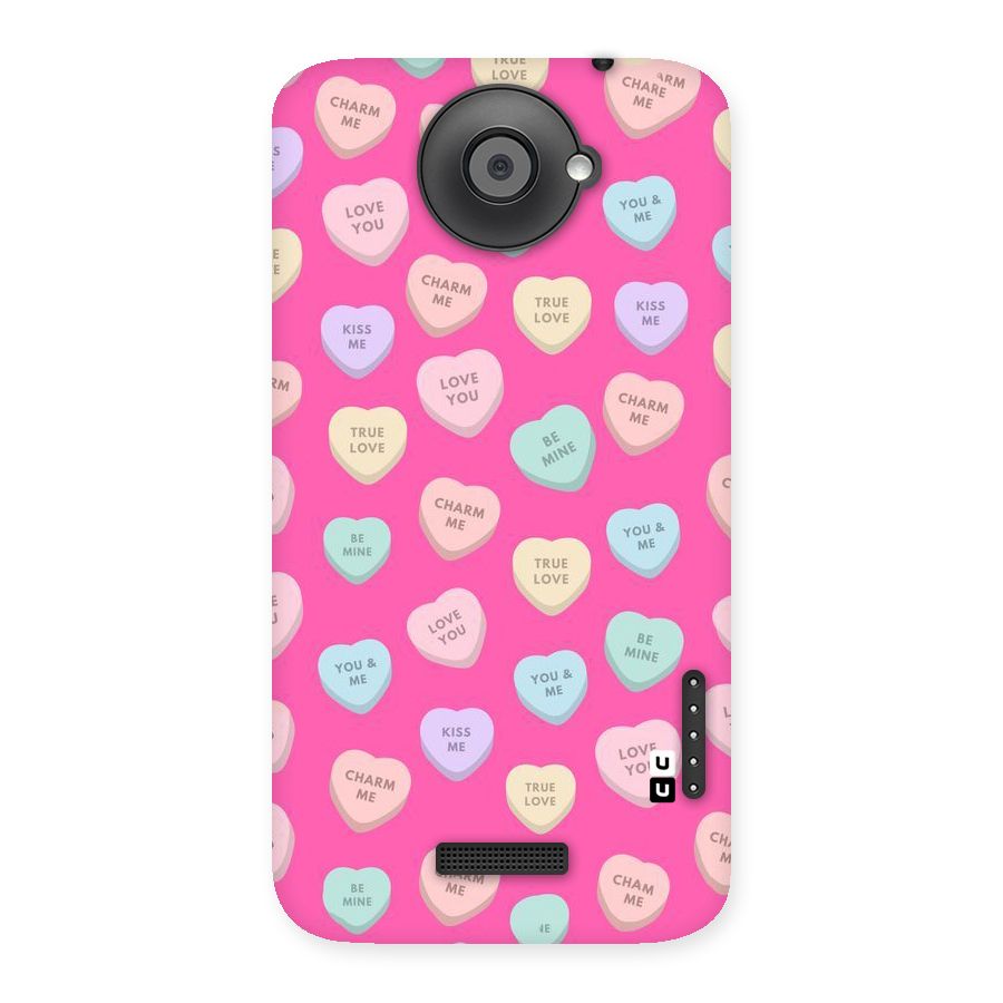 Be Mine Hearts Pattern Back Case for HTC One X