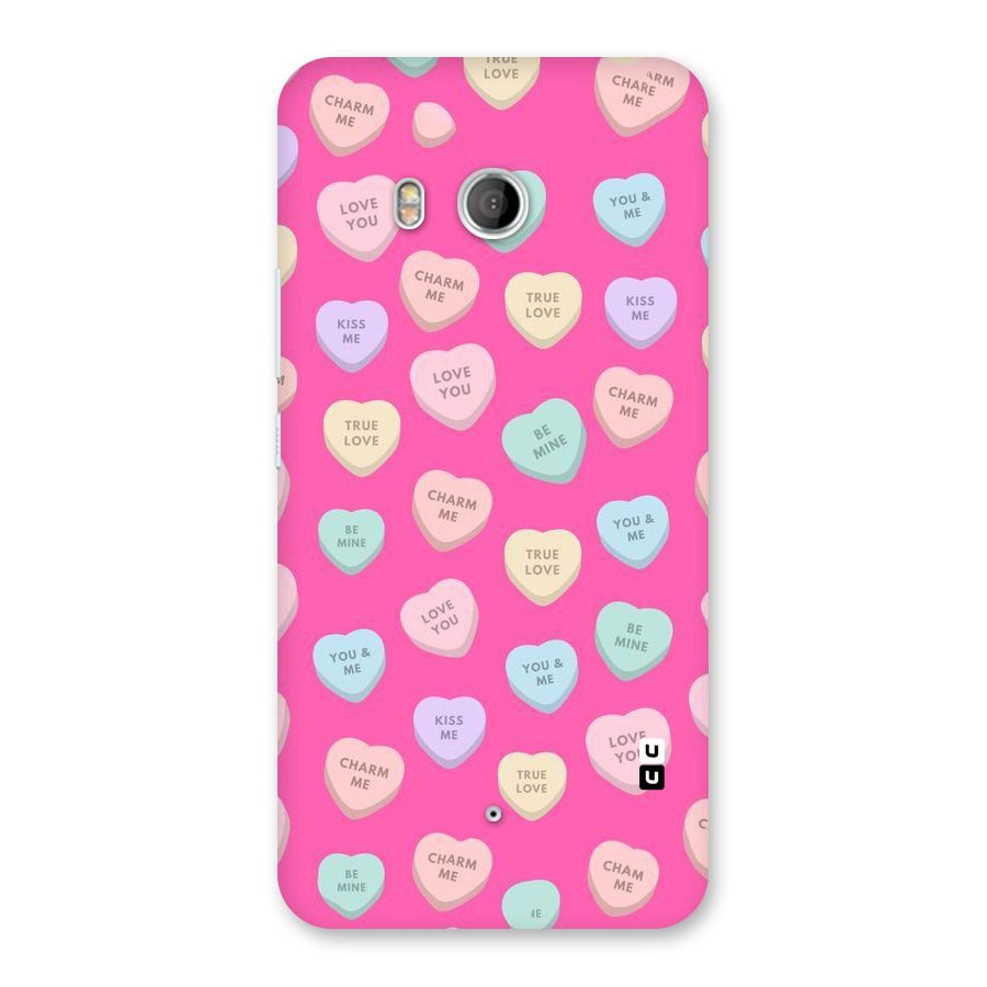 Be Mine Hearts Pattern Back Case for HTC U11