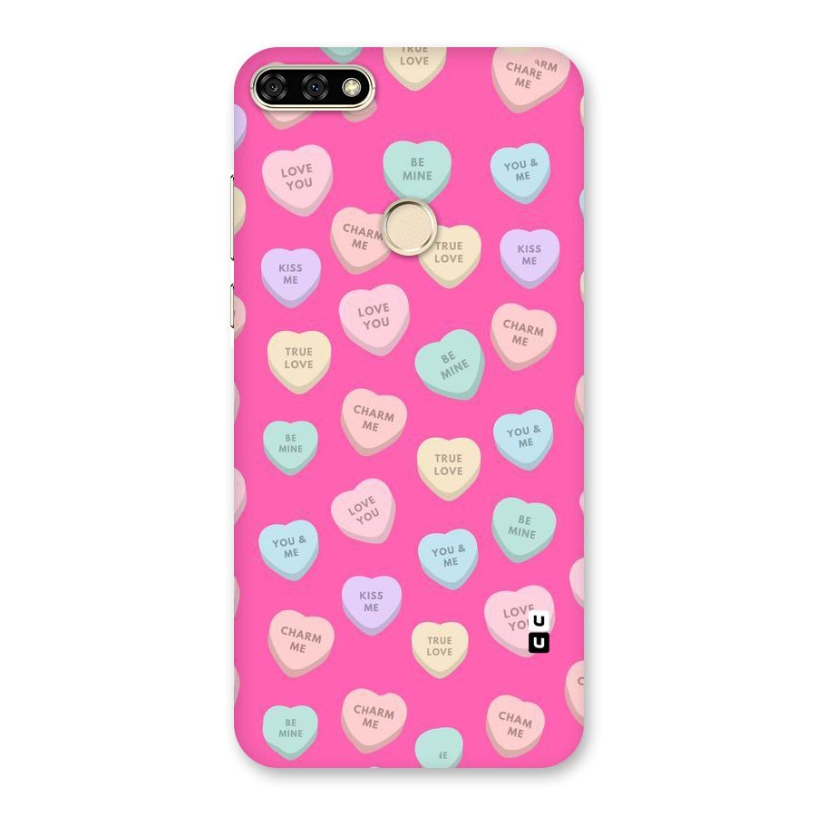 Be Mine Hearts Pattern Back Case for Honor 7A