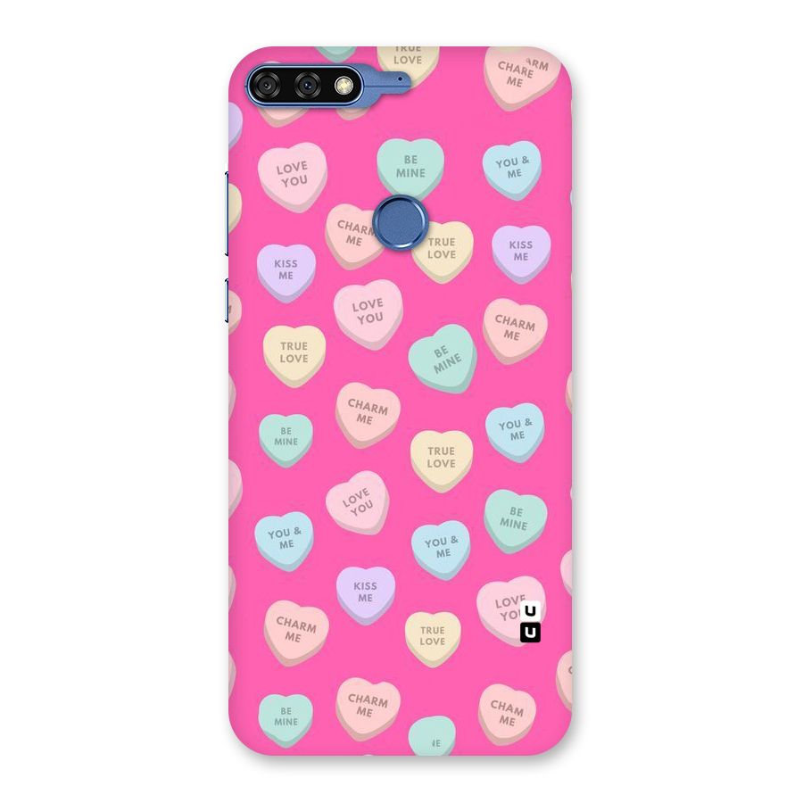 Be Mine Hearts Pattern Back Case for Honor 7C