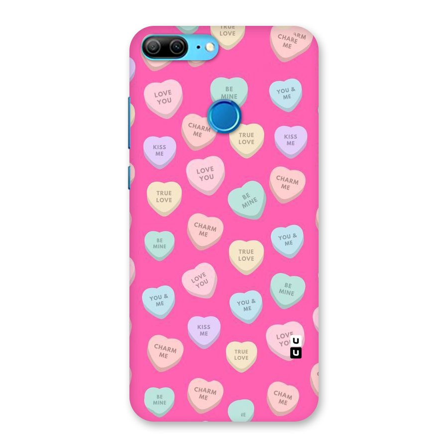 Be Mine Hearts Pattern Back Case for Honor 9 Lite