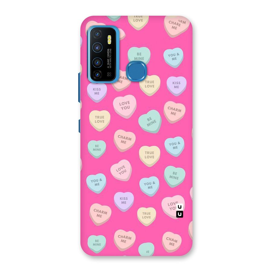Be Mine Hearts Pattern Back Case for Infinix Hot 9