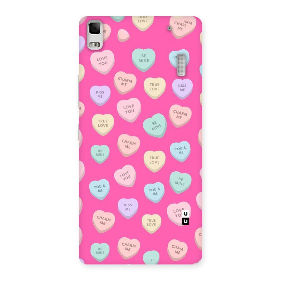 Be Mine Hearts Pattern Back Case for Lenovo K3 Note
