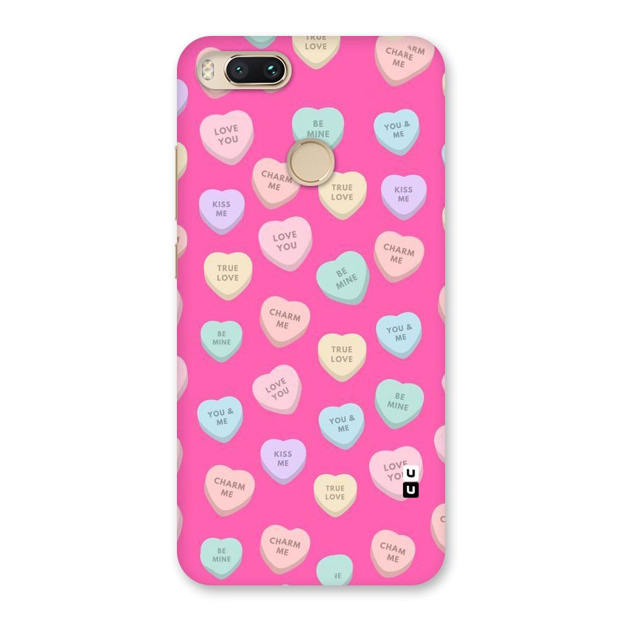 Be Mine Hearts Pattern Back Case for Mi A1