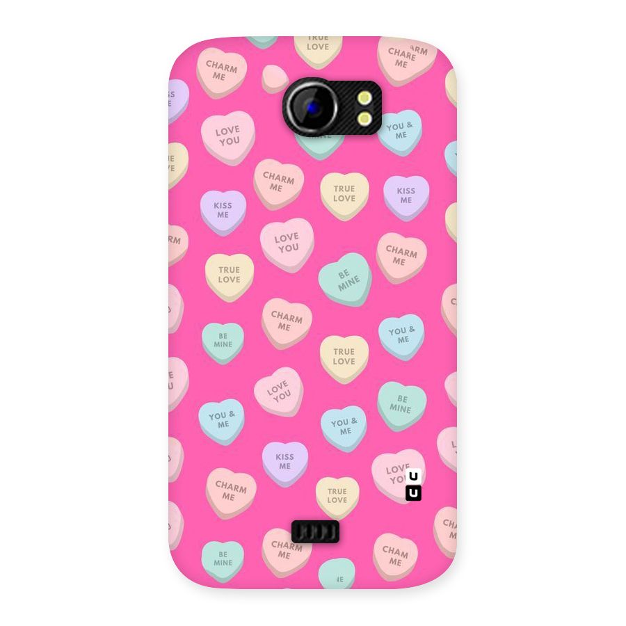 Be Mine Hearts Pattern Back Case for Micromax Canvas 2 A110