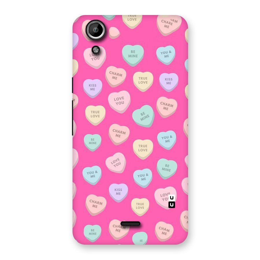 Be Mine Hearts Pattern Back Case for Micromax Canvas Selfie Lens Q345