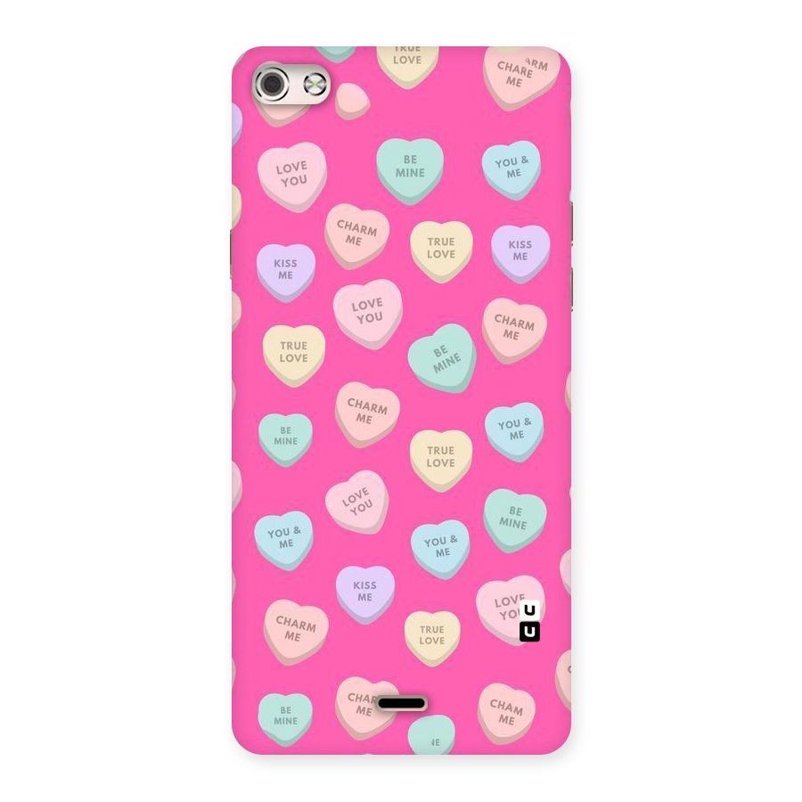 Be Mine Hearts Pattern Back Case for Micromax Canvas Silver 5