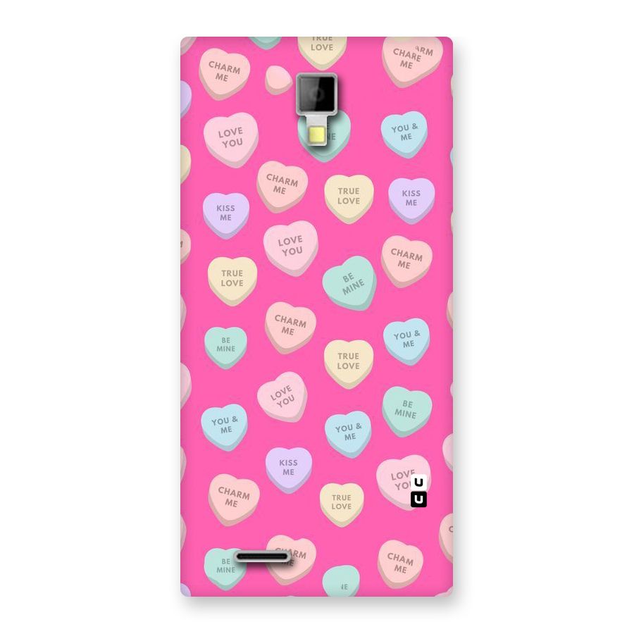 Be Mine Hearts Pattern Back Case for Micromax Canvas Xpress A99