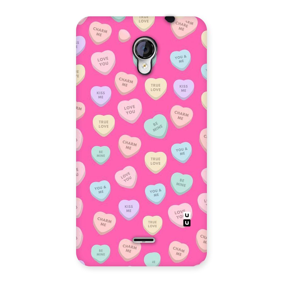 Be Mine Hearts Pattern Back Case for Micromax Unite 2 A106
