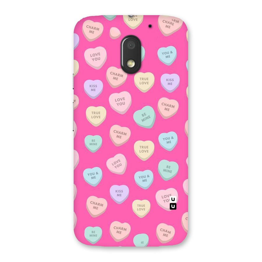 Be Mine Hearts Pattern Back Case for Moto E3 Power