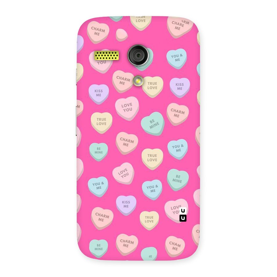Be Mine Hearts Pattern Back Case for Moto G