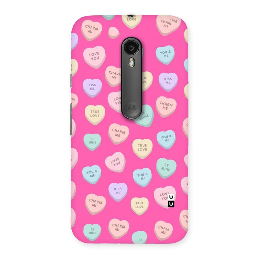 Be Mine Hearts Pattern Back Case for Moto G3