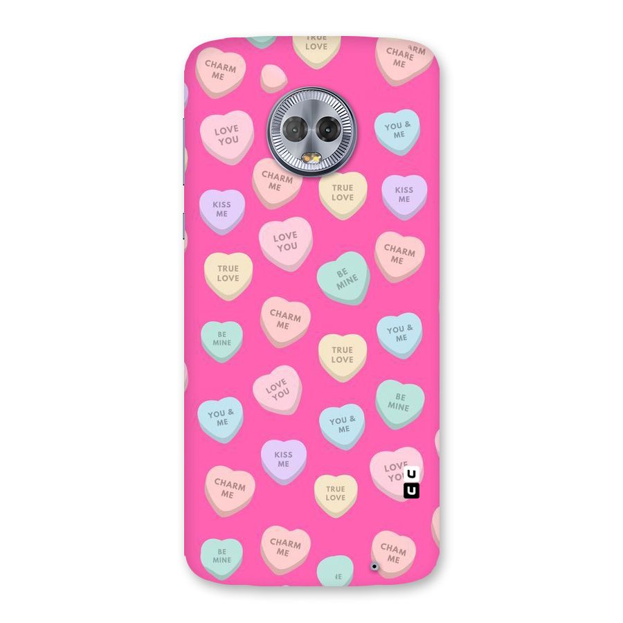 Be Mine Hearts Pattern Back Case for Moto G6 Plus