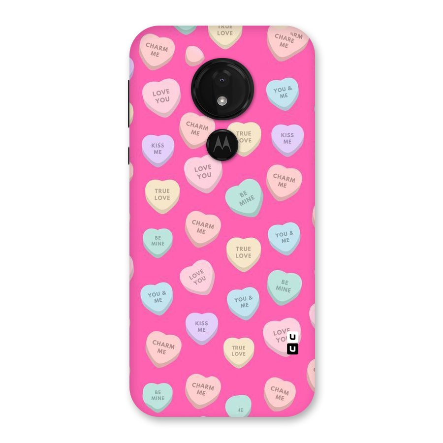 Be Mine Hearts Pattern Back Case for Moto G7 Power