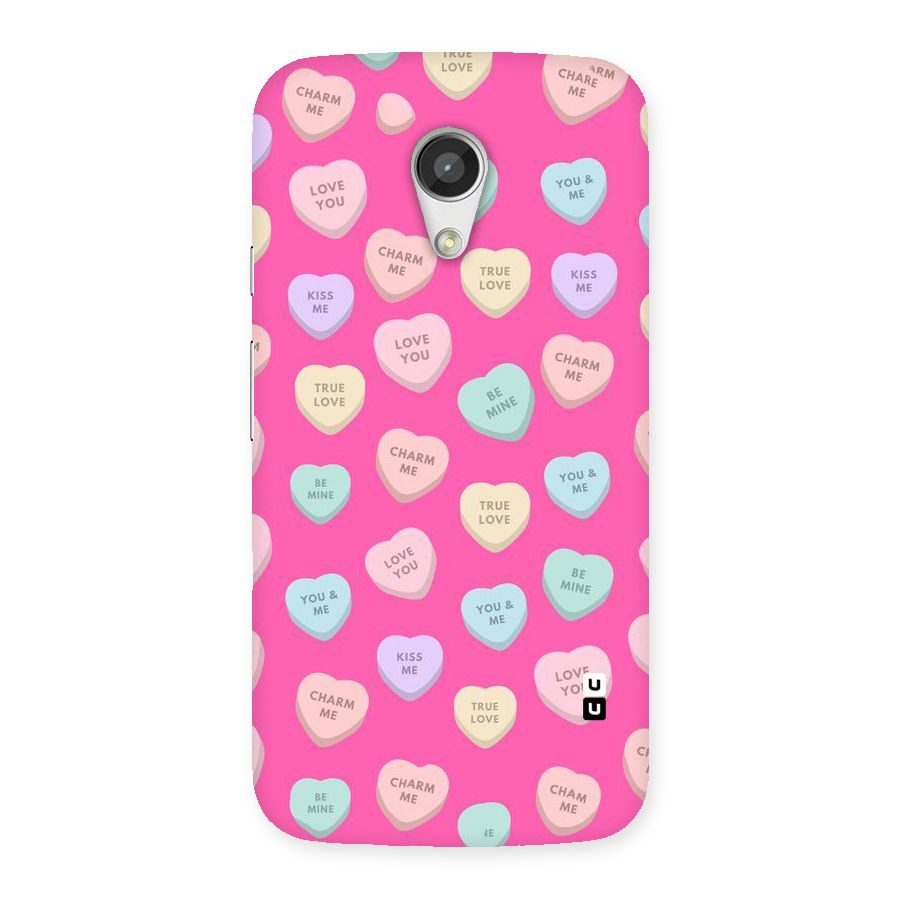 Be Mine Hearts Pattern Back Case for Moto G 2nd Gen