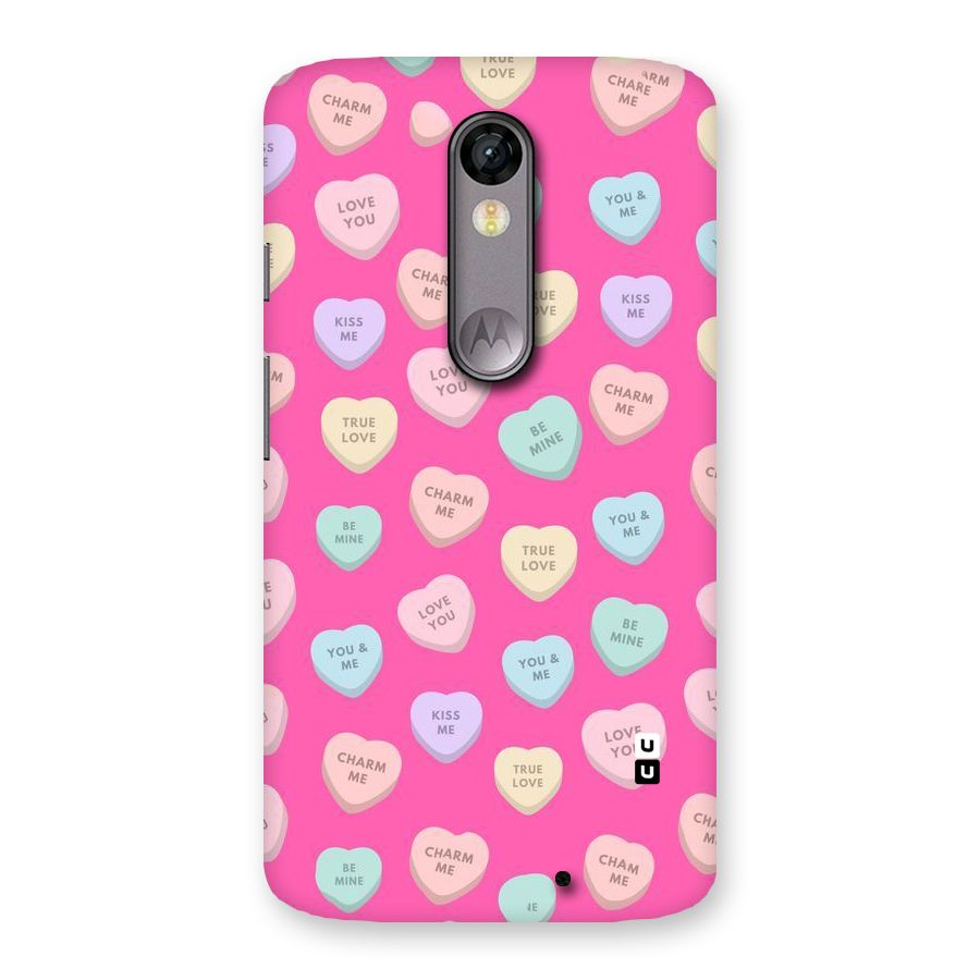 Be Mine Hearts Pattern Back Case for Moto X Force