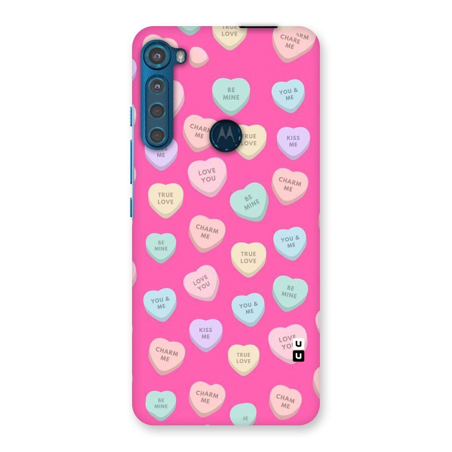 Be Mine Hearts Pattern Back Case for Motorola One Fusion Plus