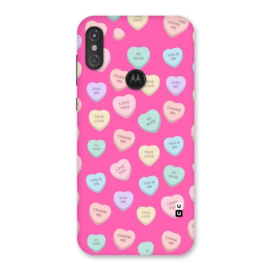 Be Mine Hearts Pattern Back Case for Motorola One Power