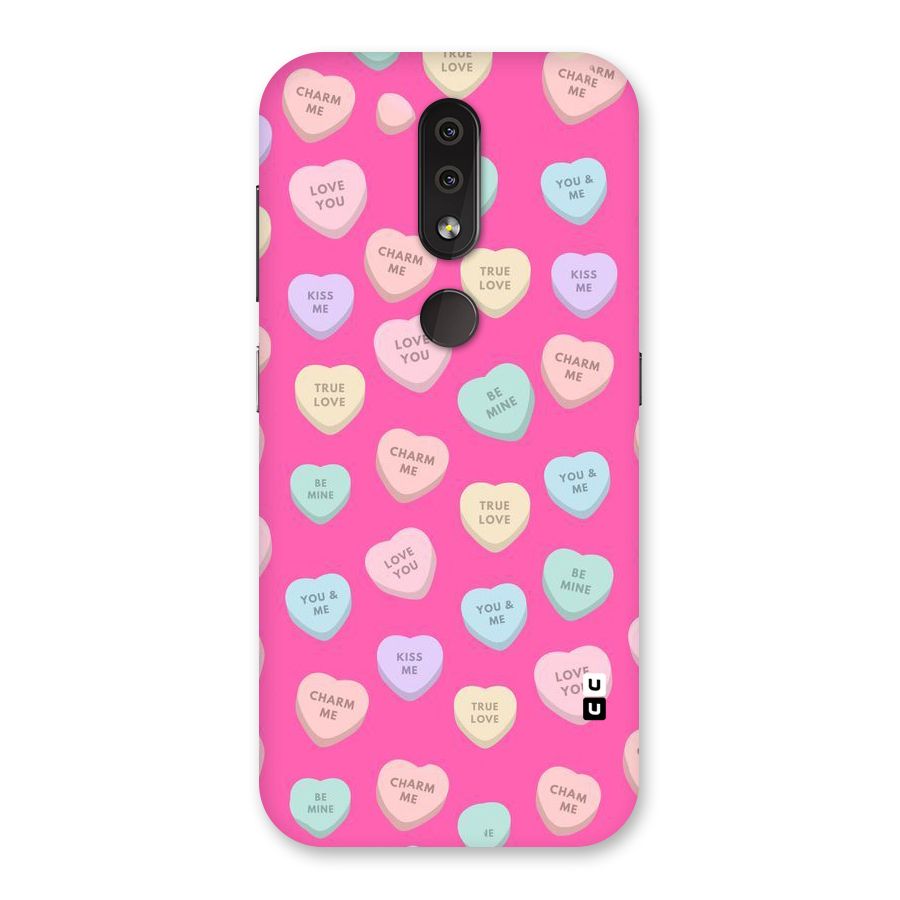 Be Mine Hearts Pattern Back Case for Nokia 4.2