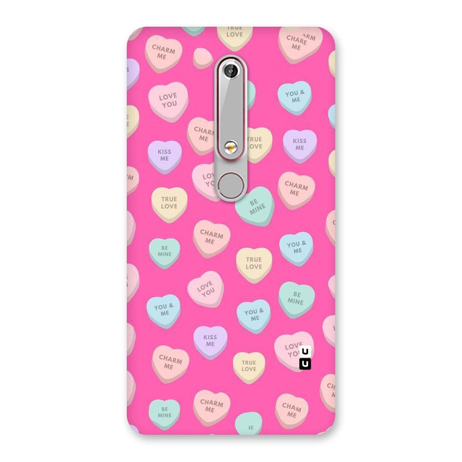 Be Mine Hearts Pattern Back Case for Nokia 6.1