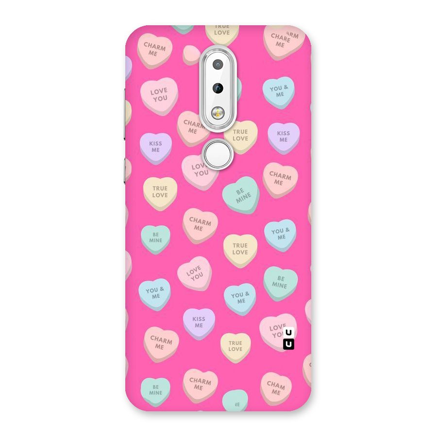 Be Mine Hearts Pattern Back Case for Nokia 6.1 Plus