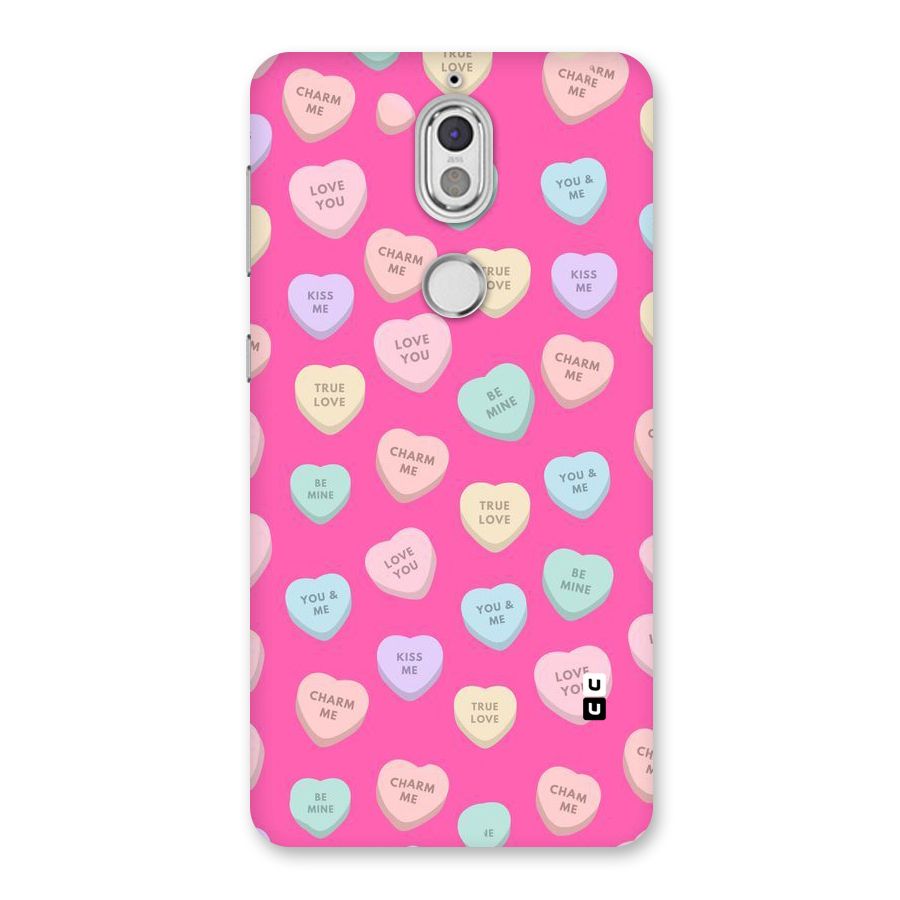 Be Mine Hearts Pattern Back Case for Nokia 7