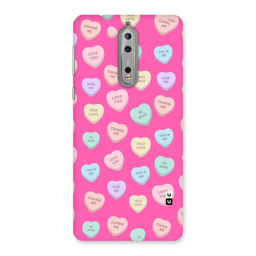 Be Mine Hearts Pattern Back Case for Nokia 8