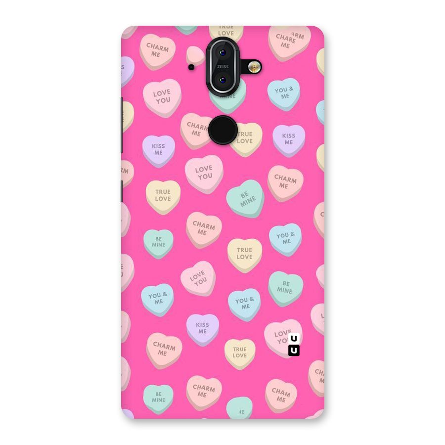 Be Mine Hearts Pattern Back Case for Nokia 8 Sirocco