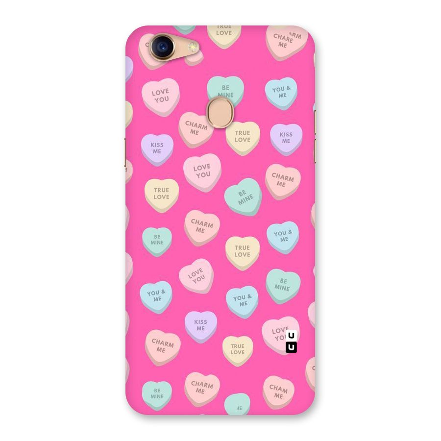 Be Mine Hearts Pattern Back Case for Oppo F5 Youth