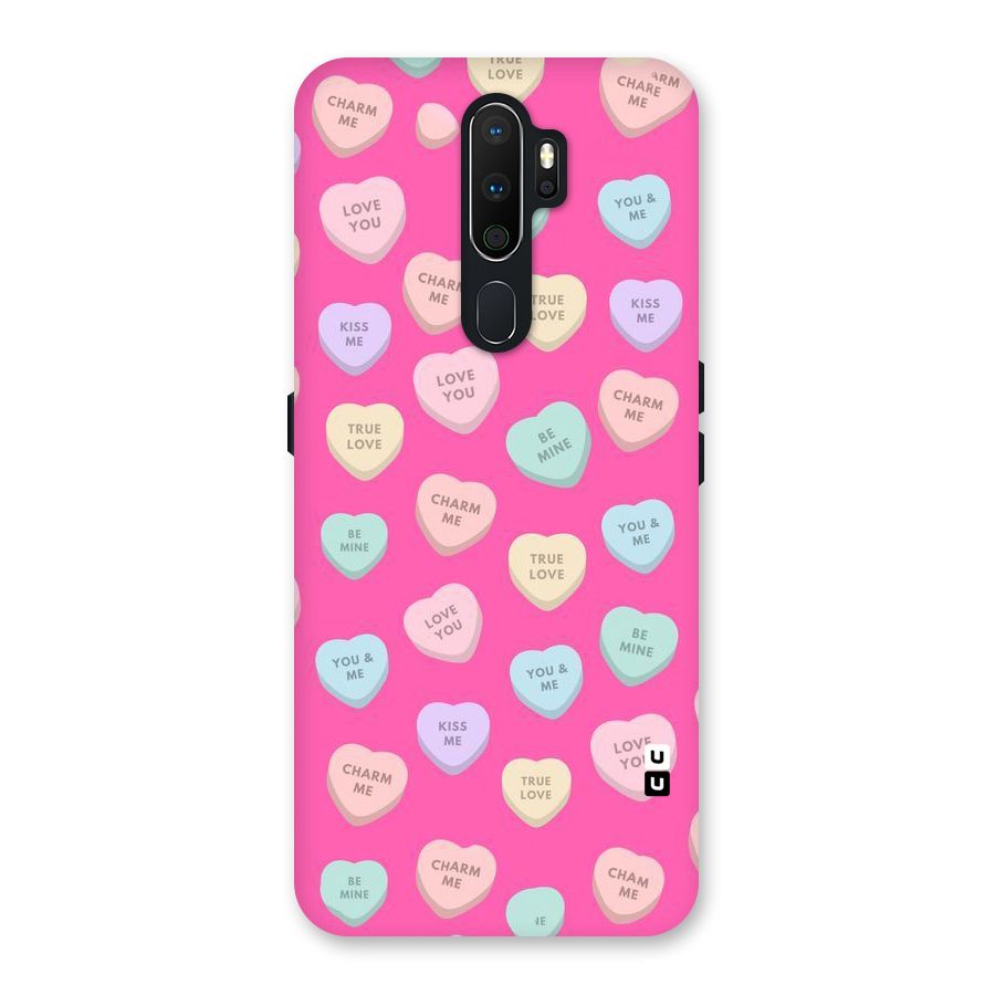 Be Mine Hearts Pattern Back Case for Oppo A5 (2020)