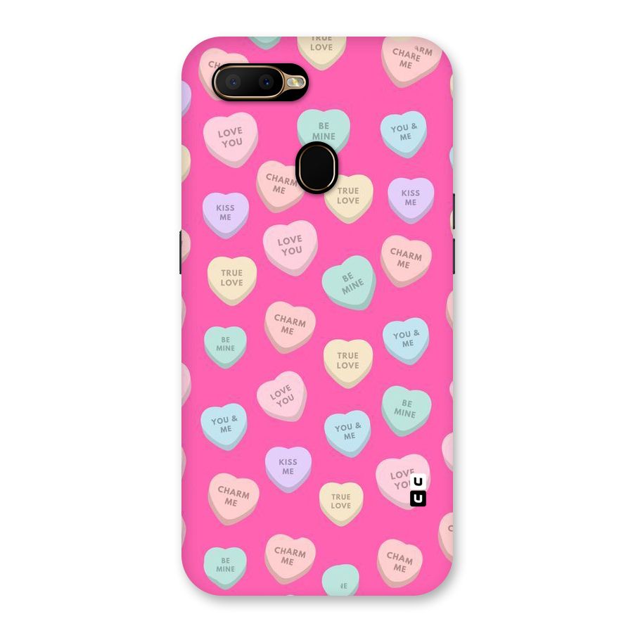 Be Mine Hearts Pattern Back Case for Oppo A5s