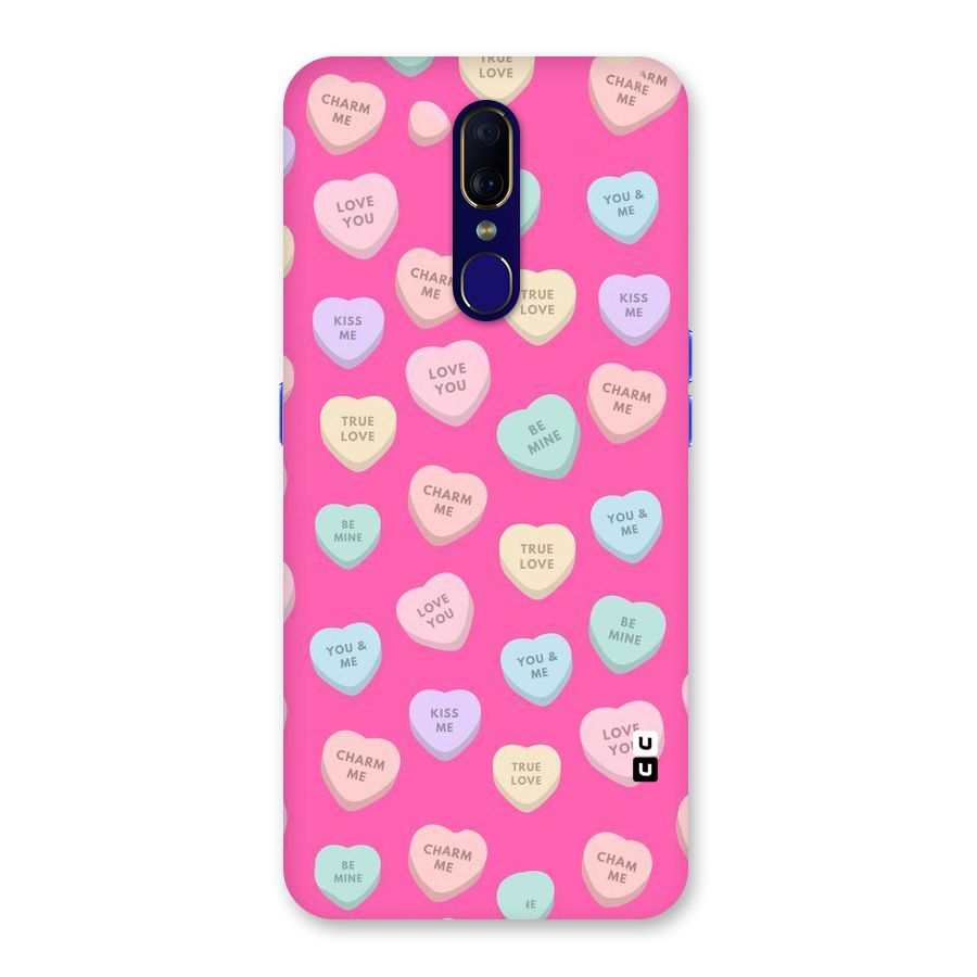 Be Mine Hearts Pattern Back Case for Oppo F11