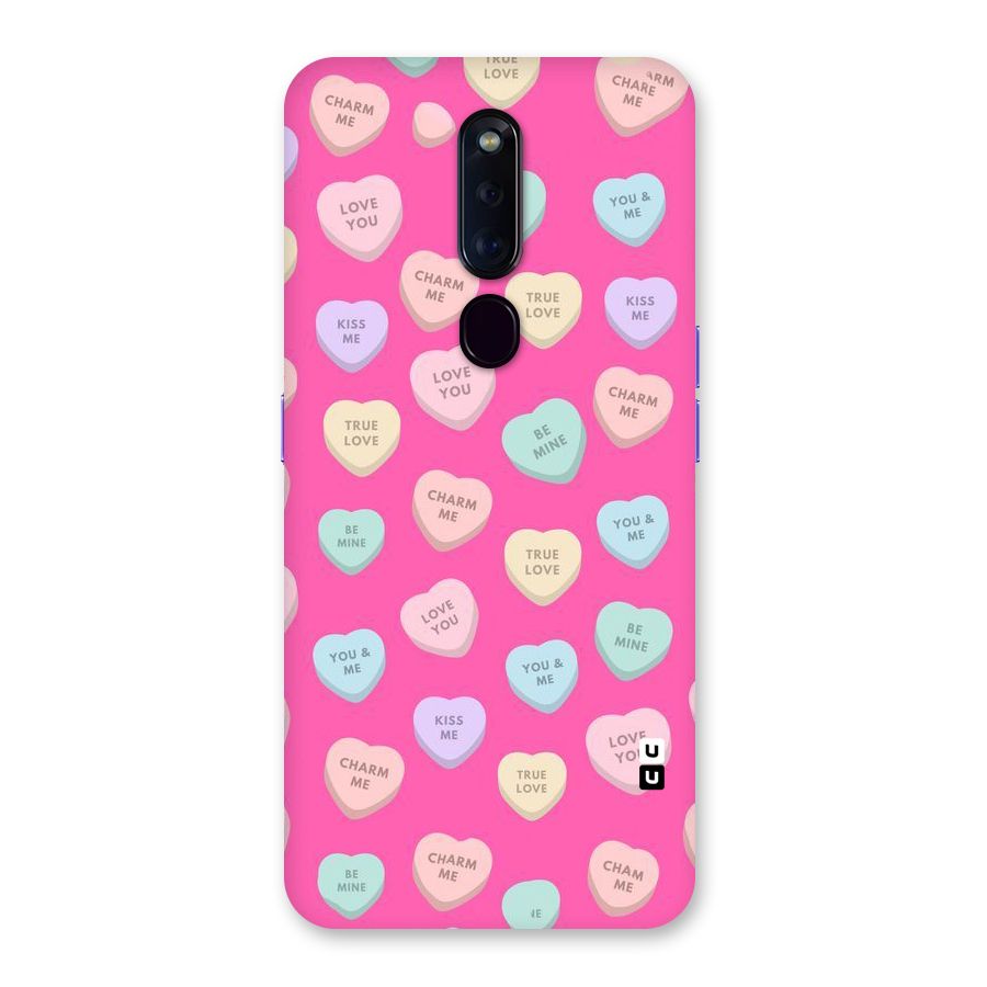 Be Mine Hearts Pattern Back Case for Oppo F11 Pro