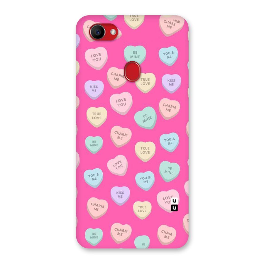 Be Mine Hearts Pattern Back Case for Oppo F7