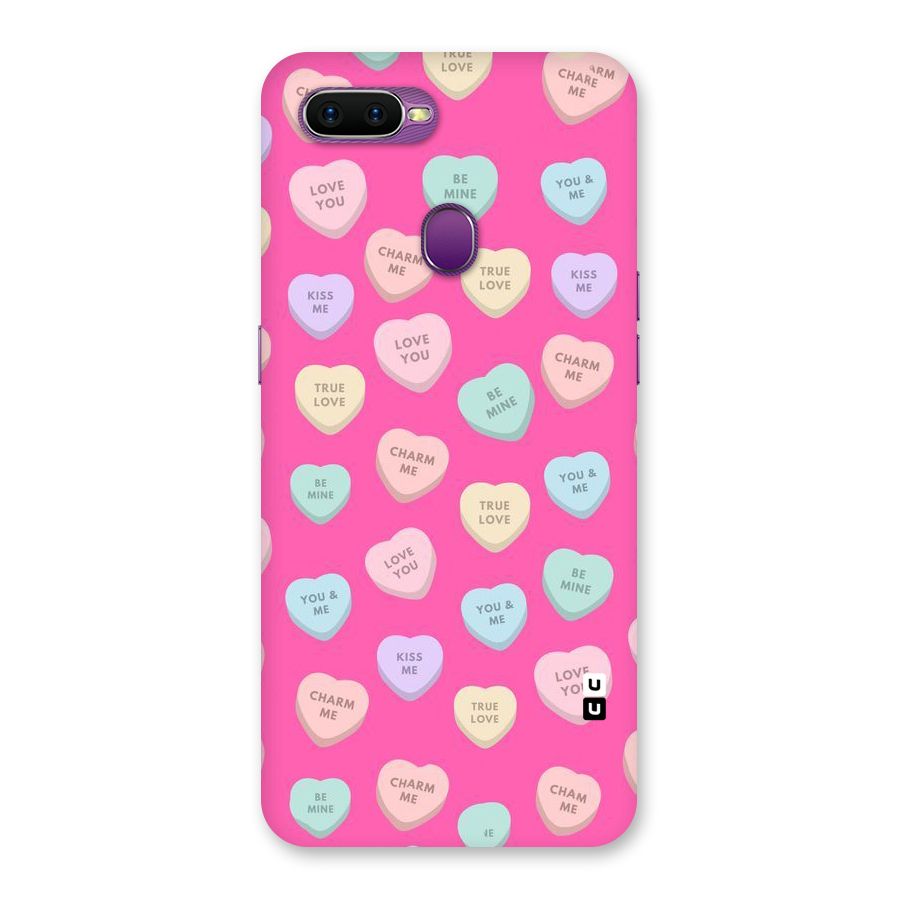 Be Mine Hearts Pattern Back Case for Oppo F9