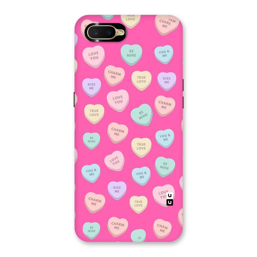 Be Mine Hearts Pattern Back Case for Oppo K1