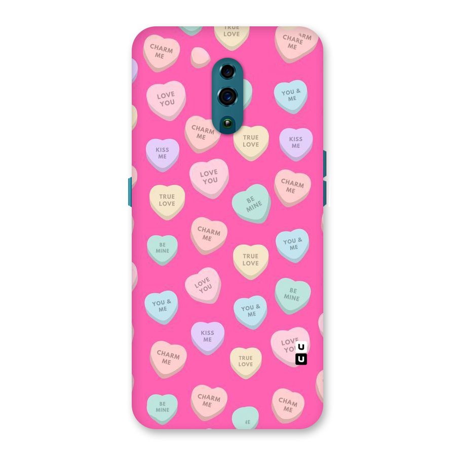 Be Mine Hearts Pattern Back Case for Oppo Reno
